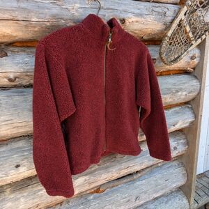 90s Chuck Roast made in New Hampshire super fuzzy fleece jacket! Women's Small